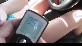 YOUNG lover INSERTS DIGITAL SEX TOY OUTDOOR WHILE B