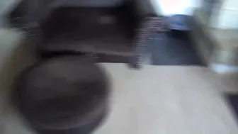 Happy parcel deliverer