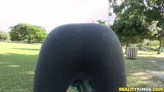 Reality Kings - Arias shows off her Bombshell yoga snatch