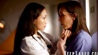 End porn video – Nurse Sinn Sage is seduces into a wild lesbian sex by a doctor Vicki Chase