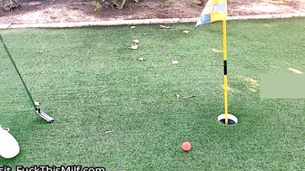 Golf date turns into sneaky public fuck with hot redhead 3