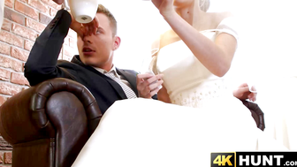 Sexy bride Stacy Cruz receives pussy drilling from another dude in front of her husba