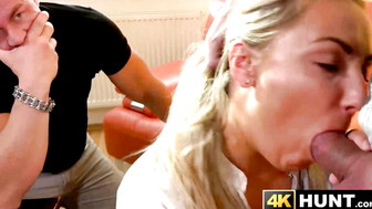 Toss coin turned to a rough fucking session with busty Krystal Swift while cuckold wa