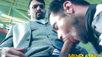 Message porn video – Captured Mike De Marko fucks hard in the warehouse by muscular Jean Franco