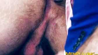 Horny Diego Reyes sits and takes every inch of the cock of suited D Dan