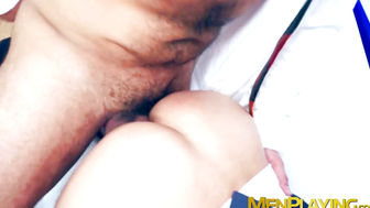 Rough fucking and wet rimming by suited Christian Sam and Little Brako