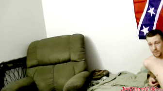 Hunky gay Hammer Head strokes his big dick to release his juicy cums