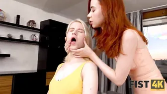 FIST4K. Slowly and sensually dressing off girlfriends fist