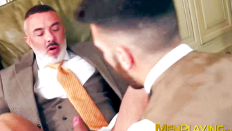 Wet and wild cock sucking and ass fucking by tailor Adam Franco and Pol Prince