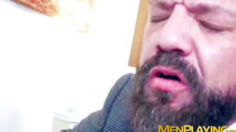Suited Dan Tyser bent over for a rough ass fucking by psychologist Gustavo Cruz