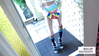 Wild Diddled Gagged Hard Destiny Lovee Rides A wrecker Dick All Raw!