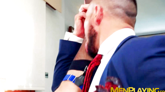 Butler Javi Grey offered his ass to get banged by his boss Christian Sam