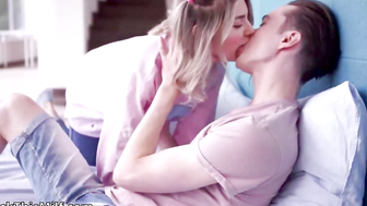 Young Russian girl loves to engage in gentle sex in the pose of cancer 5