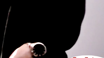 Black man with white man throatfucking and masturbating