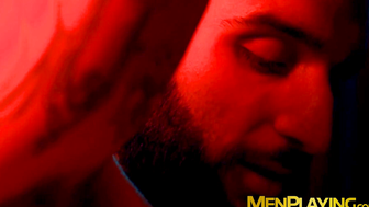 Muscular Tony D Angelo let his cock sucked in the glory hole by Rocky Vallarta