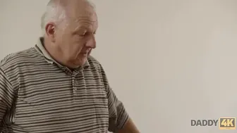 DADDY4K Comely nymph relishes taboo sex with boyfriends older dad