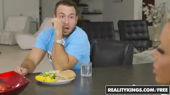 RealityKings - Sexual step-daughter Dillion Harper blows dick under the table
