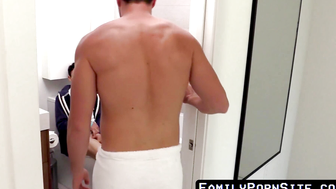 Stepbros have crude beating meeting in the washroom