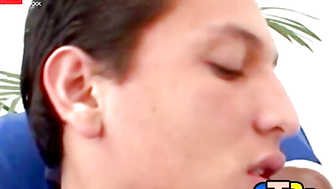 Skinny teen gets his petite ass licked in intense sixtynine