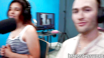 Hunky dude Johnny Love with a big dick is having passionate sex in the podcast