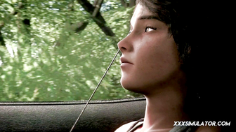 [3D] Small Boobs Skinny Girl Rougly Fucked in Car