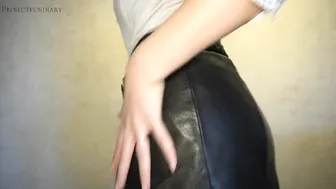 Turf job into leather skirt n ankle boots - projectsexdiary