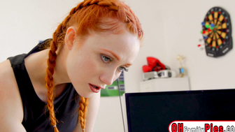 Redhead Scarlet Skies fucks her coach