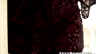 Petite Euro teen Lovita Fate is caught by lesbian MILF Lena Love while masturbating