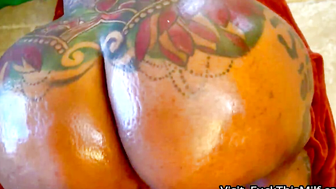 Horny Santa STUFFED FUCKED CREAMPIES ME !! Oiled JUICY TITS & BIG ASS EATING 2