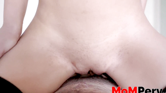 Sexy stockings MILF Gia Milana sucks cock before hard riding