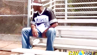 Black camboy tastes a white cock