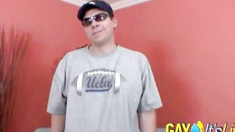 Mike shows his big cock on webcam