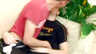 Smooth camboy swallowing a big cock