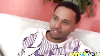 Cute black camboy plays with his cock