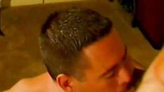 Horny beefcake gives an oral