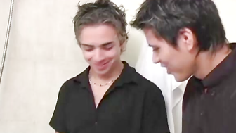Twink roommate gives a blowjob