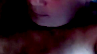 Chubby man receives cum in mouth in interracial threesome