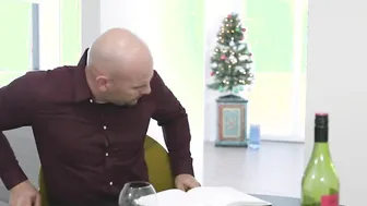 small angel getting boned on christmas