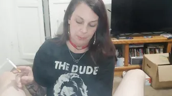 Cutie Mom Smoking and taking Daddys Gigantic Load