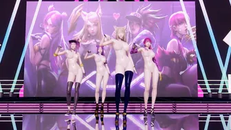 [MMD] GirlsDay - something Naked Vers. Ahri Akali Evelynn Kaisa 3D Uncensored