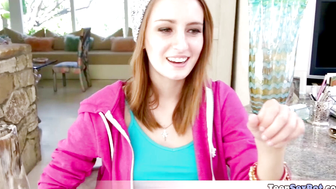 Extra Small porn video – Extra small stepsis goes down on my cock