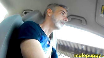 Size porn video – Dominant Giant daddy accidentally shrank his son and had to drive him to school