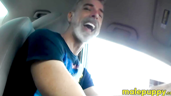 Dominant Giant daddy accidentally shrank his son and had to drive him to school