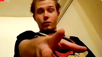 Straight thug Billy cums after stroking his big hard cock