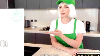 Blonde Barista in Shorts Offered to Roug