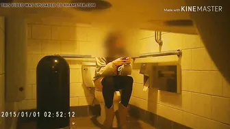 College women Takes a Pissing on Restroom