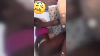 African barely legal spreads her butt on FaceTime
