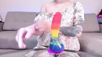 Jerk off instruction medical pvc gloves