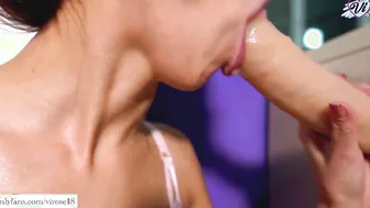 Inside Ass porn video – Friendly Lady Passionately Fellatio Gigantic Toy On Camera