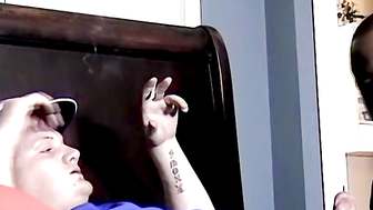 Young fat guy cums in black matures mouth after bareback